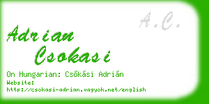 adrian csokasi business card